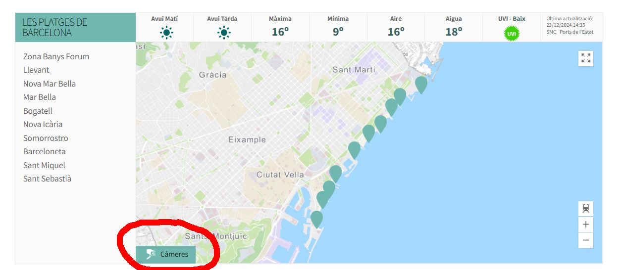 webcams Barcelona Hotel Arts